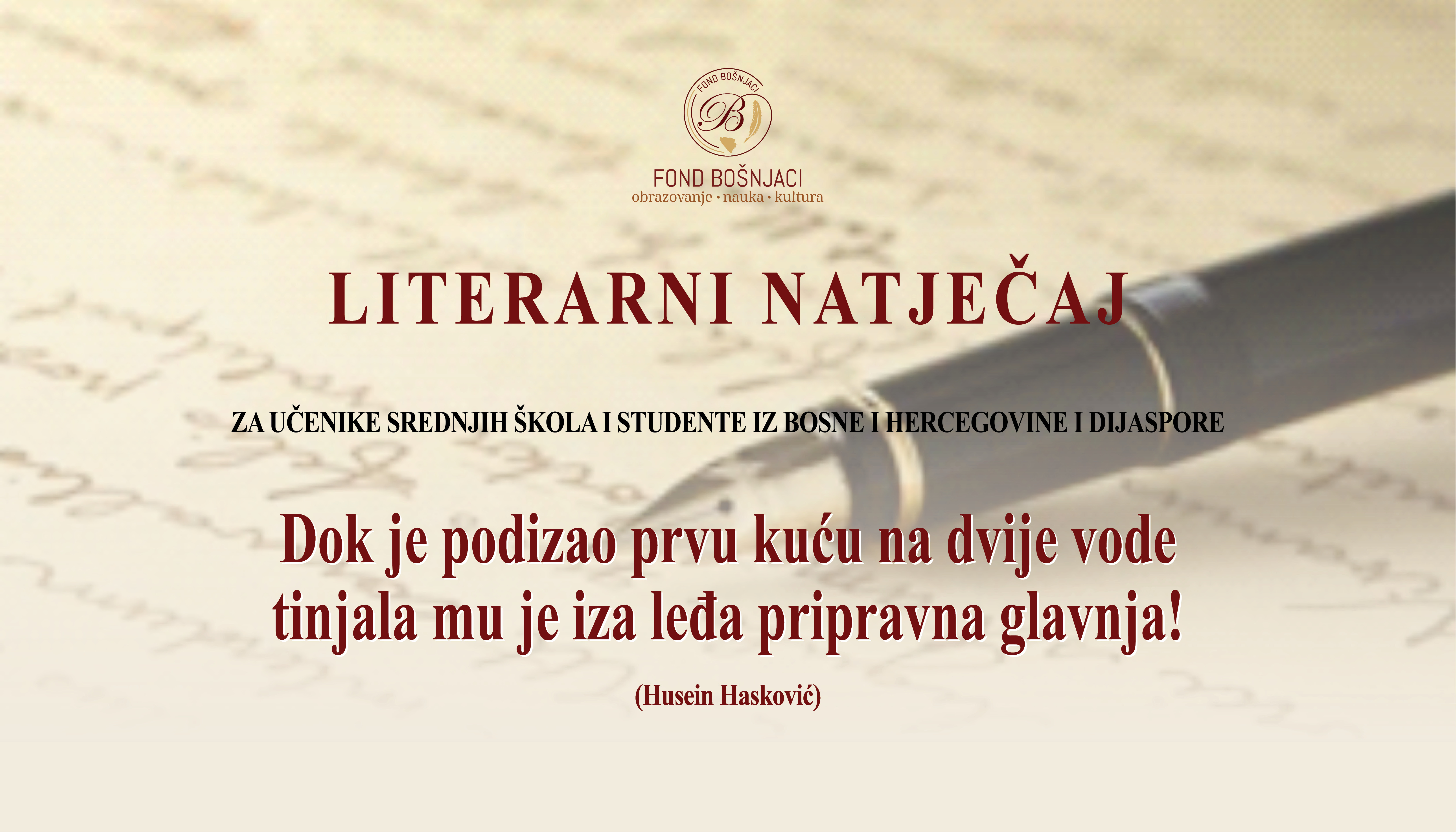 Natje Aj Za Najbolji Literarni Rad Fond Bo Njaci